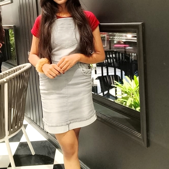 SHEIN | Dresses | Denim Dungaree | Poshmark